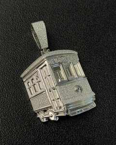 Colgante de Moissanita 3D Personalizado con Diseño de Teleférico, Joyería de Plata S925 con Incrustaciones de Diamantes para Hombre y Mujer - Product Image 3