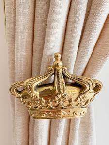 Ganchos para Cortinas de Pared con Acabado Dorado en Forma de Corona, Ideales para un Estilo Interior Elegante y Detalles Decorativos para Habitaciones, Venta al por Mayor desde India - Product Image 3