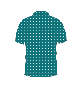 Mens Teal Micro Polka Dot Polo Shirt Custom Sublimation Short Sleeve Summer Casual Breathable Lightweight Golf Shirt - Product Image 5