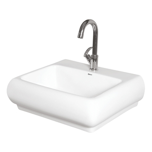 Nouvel arrivage en stock, qualité supérieure, lavabo rectangulaire en céramique blanche, design moderne, à poser sur table, à prix bas - Product Image 1