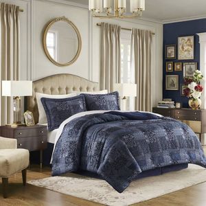 Set Copripiumino King Navy 4 Pezzi - Product Image 1