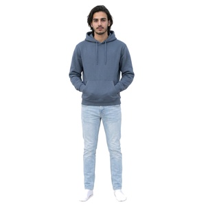 Sudadera con Capucha para Hombre, Color Rostro de Loro, Corte Regular, Algodón French Terry, Casual, Otoño, Color Sólido, Diseño con Bolsillo, Manga Larga - Product Image 2
