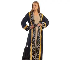 Robe Boho pour femmes, Kimono islamique, en coton naturel, brodé à la main, nouvelle collection hiver, qualité supérieure