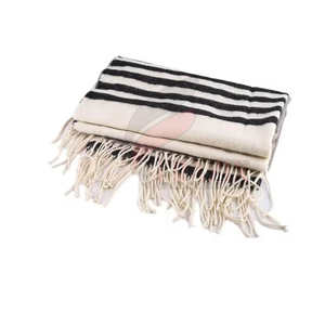 Écharpe tricotée unisexe pour l'hiver - Tissu chaud anti-boulochage - Enveloppes de cou en tricot côtelé uni personnalisables - Product Image 2