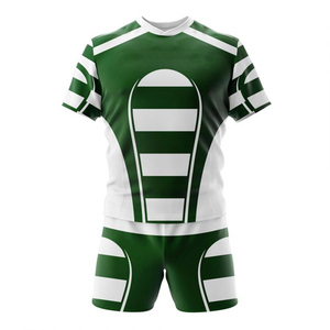 Tenues de rugby grande taille respirantes et confortables à manches courtes, vêtements de football de qualité durable, design personnalisé, 100 % polyester - Product Image 3