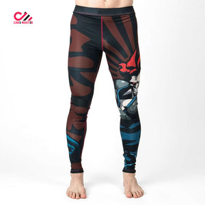 MMA Grappling <b>Tights</b> Spats Plus Size Breathable Custom Sublimation Printing Elastic Waist <b>Compression</b> Running Training Sports - Product Image 3