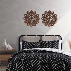 Handcrafted Wooden <b>Wall</b> Art <b>Panel</b> Decorative Wood <b>Wall</b> Hanging for Living Room Bedroom Office - Product Image 5