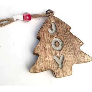 Adorno Navideño Moderno de Madera Hecho a Máquina con Diseño de Ciervo y Cuentas, 1 Color, Alta Calidad, Decoración Festiva para el Hogar - Product Image 1