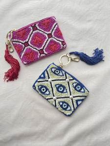 Latest Design Hand Pouch Beaded Embroidered Seed <b>Bead</b> Handmade Coin Purse with Customized Color for Women and Girl - Product Image 3