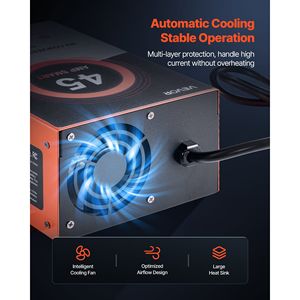 45 Amp RV Power Converter Smart Charging 110V AC 12V DC Battery <b>Charger</b> <b>Multi</b> Stage 13V 16.5V Operating RV Electrical Systems - Product Image 4