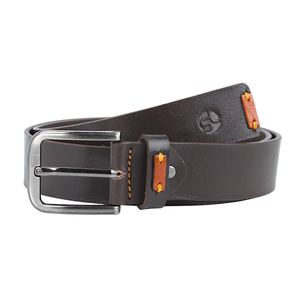 Ceinture en cuir lisse de qualité supérieure, ajustable, style artisanal, pour un ajustement parfait, avec logo personnalisé. - Product Image 3