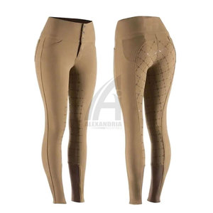 Culottes d'équitation au design unique fabriquées en usine, en Spandex/Polyester, à prix abordable - Product Image 4