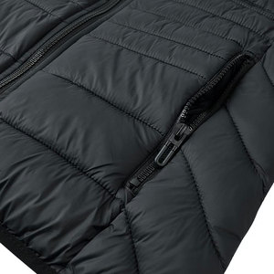 <b>Men's</b> Solid Color Hooded <b>Jacket</b>, Long Sleeve Stand Collar Comfortable <b>Warm</b> Trendy Winter Faux Down <b>Jacket</b> - Product Image 5