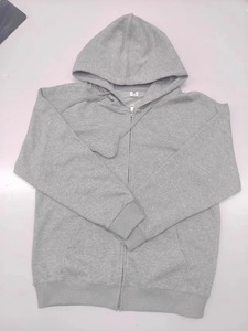 Sudadera con capucha de color liso al por mayor con LOGO, tipo cárdigan con cremallera para hombre y uniformes de clase, pedidos de sudaderas con cremallera para hombre - Product Image 5