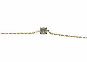 0.20 CT Diamond Bezel Setting <b>Bracelet</b> 18K Gold Plated | IGI Certified Minimalist Chain <b>Bracelet</b> for Women | Elegant Gift - Product Image 3