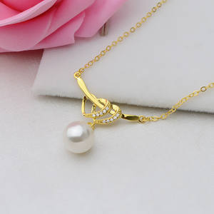 S925 <b>Silver</b> Double <b>Heart</b> Pendant <b>Necklace</b> for Women DIY Pearl Accessories Empty Clavicle Chain Support Fashion Pendants Charms - Product Image 3