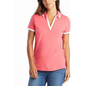 ออกแบบโลโก้ตามสั่ง เสื้อโปโลผู้หญิง รับผลิตแบบ OEM/ODM เสื้อผ้ากีฬาสำหรับผู้หญิง เสื้อโปโลขายส่ง - Product Image 1