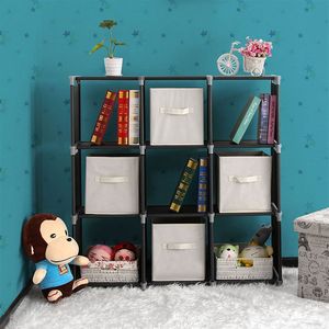 Scaffale di Stoccaggio Multifunzionale Nero a 3 Livelli e 9 Scomparti per Organizzazione Domestica - Product Image 4
