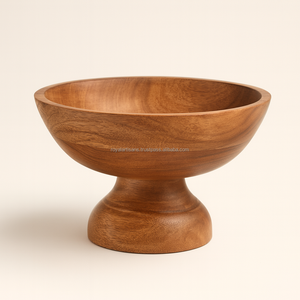 Bandeja Clásica Desechable Ecológica Hecha a Mano de Madera de Mango con Esmalte Impreso, Tazón de Frutas Minimalista para Servir, Tazón Decorativo para Ensaladas - Product Image 5