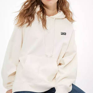Hoodie oversize en molleton à épaules tombantes, design uni, logo personnalisable et de haute qualité / Vêtement décontracté pour femme à prix abordable - Product Image 6