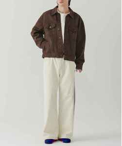 เสื้อแจ็คเก็ตยีนส์สีน้ำตาลฟอกแบบสั่งทำพิเศษ ผ้าฝ้าย 100% เสื้อโค้ทฤดูหนาว สไตล์เรโทร ทรงบ็อกซี่ - Product Image 5