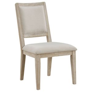 Set Verdugo di 2 sedie da pranzo imbottite bianche effetto invecchiato - Product Image 3