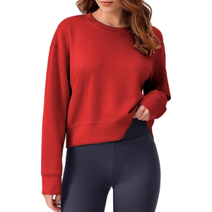 Trendy Women's Fashion Oversized Long Sleeve Crop Top Sweatshirts Manufacturer Stylish and Comfortable Design Low Price - Product Image 1