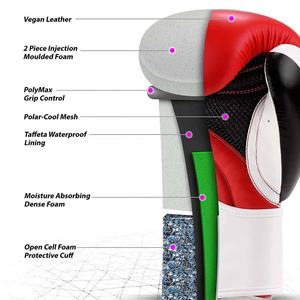 Gants de boxe en cuir de vachette 16oz en gros pour adultes et enfants Logo personnalisé imprimé poignet pour les arts martiaux en plein air - Product Image 5