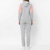 Ensemble de survêtement uni et léger pour femme, grande taille, pour l'hiver, vente en gros, comprenant un pantalon de survêtement et un sweat à capuche