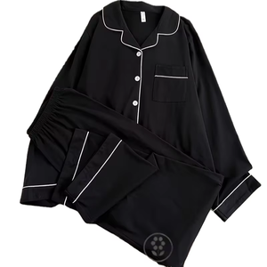 Loose Full Length Adult Women's Animal Print Terry Fabric Breathable Pajama Set for Spring and Summer manufactures in Bangladesh - Product Image 4