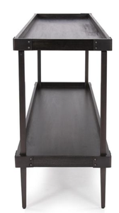 Modern Teak Wooden Console <b>Table</b> <b>Rectangle</b> Entryway Sofa <b>Table</b> Two Tier Display Rack Living Room Furniture <b>Side</b> <b>Table</b> - Product Image 3