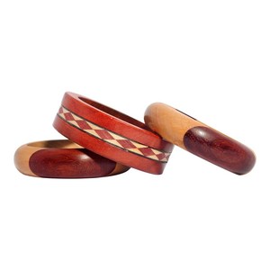 Colección de Brazaletes de Madera Hechos a Mano Woodland Muse Collective, Joyería de Madera de Teca, Mango, Sisso y Bloodwood para Mujeres y Regalos - Product Image 4