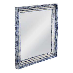 Miroir mural moderne en os incrusté, éco-responsable, forme personnalisée, avec cadre en bois par FAIZA CRAFT pour une décoration murale artistique - Product Image 5