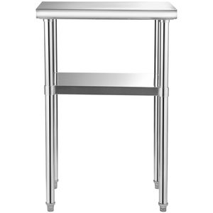 Tavolo da Lavoro in Acciaio Inox 24 X 18 X 36 Pollici, Capacità di Carico 600 libbre, Ripiano Inferiore Regolabile, Banco da Lavoro in Metallo Resistente - Product Image 5
