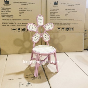 Silla Infantil de Ratán Hecha a Mano Personalizada para Alquiler en Fiestas de Cumpleaños, Decoración de Bodas, Muebles para Preescolar, Fábrica OEM - Product Image 1