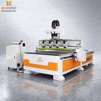 Máquina Fresadora CNC de 4 Husillos y Múltiples Cabezales 1330, Fresadora de Madera para Corte, Grabado y Producción en Masa