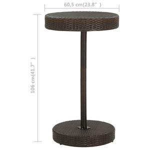 Table de jardin élégante en rotin PE brun durable, hauteur comptoir, tables de bar pour jardins extérieurs - Product Image 5