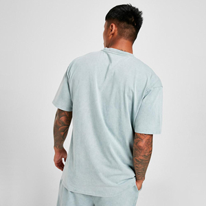 Ensemble court 2 pièces pour homme – T-shirt en coton surdimensionné de haute qualité, T-shirts vierges épais personnalisés, T-shirts délavés à l'acide pour hommes - Product Image 6