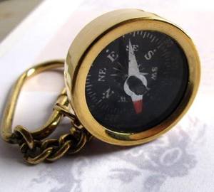 <b>Vintage</b> Brass Compass Keychain Custom Nautical Gift Collectible Souvenir Metal <b>Key</b> Ring - Product Image 4