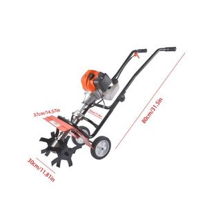 52CC 2 Stroke Gas Powered Handheld Rototiller for Lawn Garden Soil Cultivation - Product Image 2