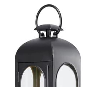 Lanterne design en verre et acier de qualité supérieure pour la décoration de la maison, finition noire mate, design moderne, fabrication artisanale - Product Image 1