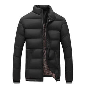 Blouson d'hiver matelassé court pour homme avec col montant, logo frontal, motif camouflage, caractéristiques personnalisables, grandes tailles - Product Image 5