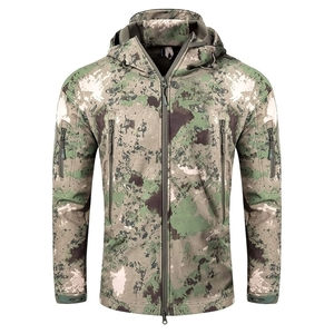 Custom Softshell <b>Jacket</b> Full Dye Heat Transfer <b>Camo</b> Jungle Print Water Resistant Oem Odm Manufacturer - Product Image 1