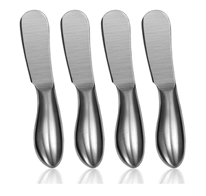 Stainless Steel Dessert <b>Knife</b> Butter Dinner <b>Knives</b> Matte Finish Flatware Set Modern Design Tableware Used - Product Image 5
