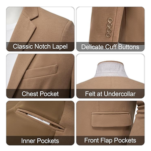 Trajes de Negocios para Hombre de Alta Calidad, Personalizables, de Doble Botonadura, Corte Entallado, Blazers Antiarrugas, Pantalones de Vestir Casuales para Boda, Chaqueta Personalizada - Product Image 2
