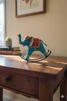 Éléphant à bascule en fer, artisanat métallique, décoration d'intérieur, design traditionnel, respectueux de l'environnement, haute qualité, best-seller