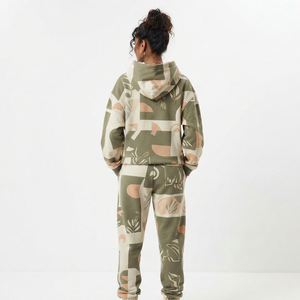 Survêtement à capuche pour femme, sublimation, coupe décontractée, épaules tombantes, hiver, poids lourd 430 GSM, style ample - Product Image 2