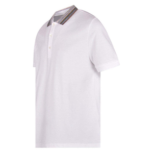 Polo à manches courtes pour homme, couleur unie, coupe classique, décontracté, en coton, tissage Oxford, blanc - Product Image 5