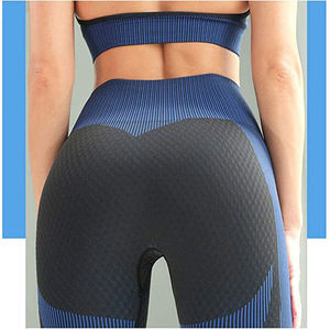 Ensemble de vêtements de sport rose sans coutures pour femmes, leggings de yoga avec empiècements en mesh, soutien-gorge de sport, haut court zippé - Product Image 4