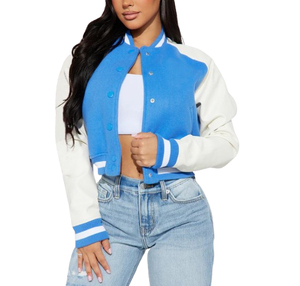 Custom <b>Women</b> Varsity <b>Jacket</b> Stylish Fashion Letterman Coat Premium Streetwear <b>Lightweight</b> Casual Outerwear - Product Image 1